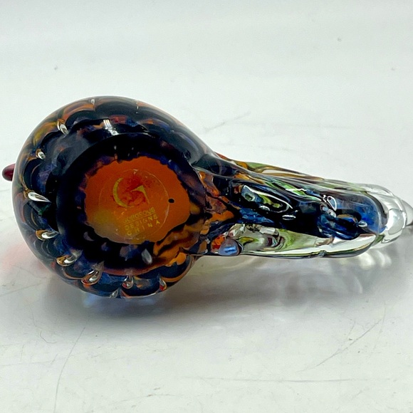 Gorgeous Designs: Handblown Multi Colored Art Glass Rooster Paperweight Figurine - Picture 10 of 16